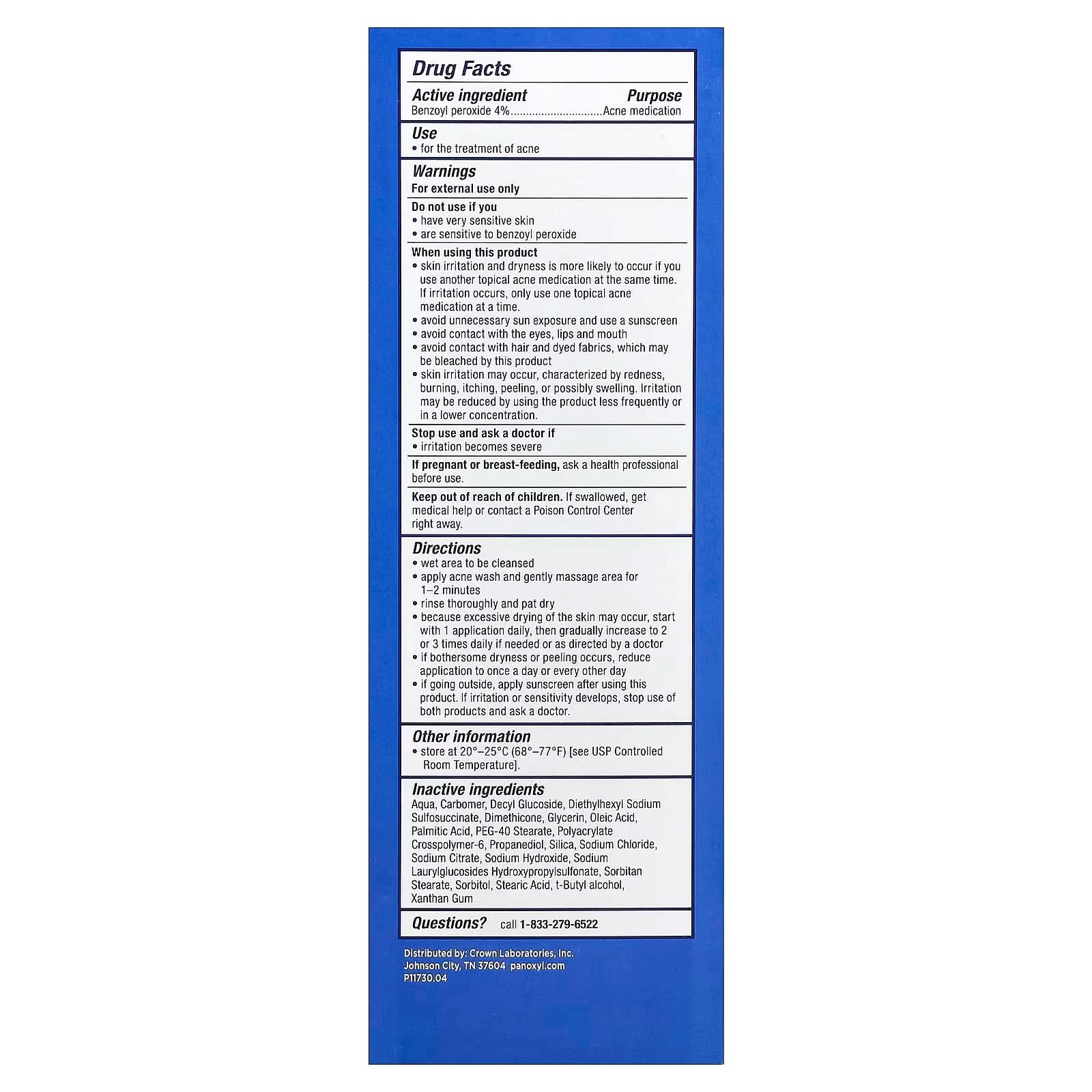PanOxyl, Acne Creamy Wash, For Face & Body , 6 oz (170 g)