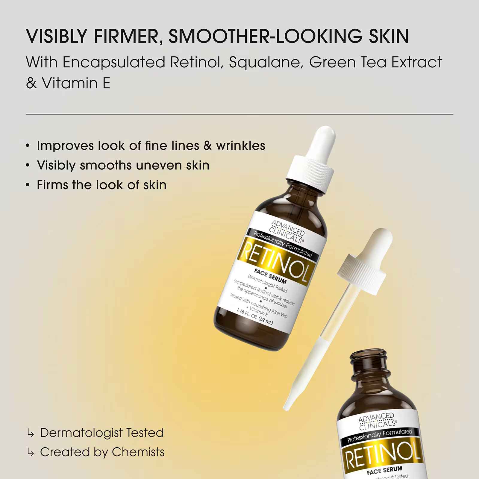 Advanced Clinicals, Retinol Anti-Wrinkle Serum, 1.75 fl oz (52 ml)