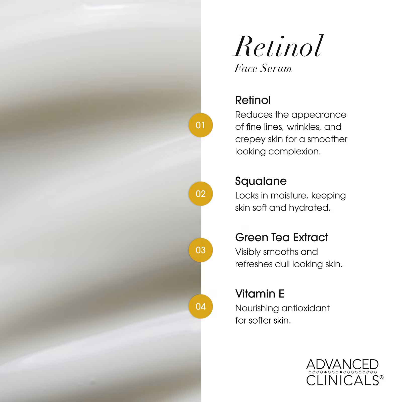 Advanced Clinicals, Retinol Anti-Wrinkle Serum, 1.75 fl oz (52 ml)