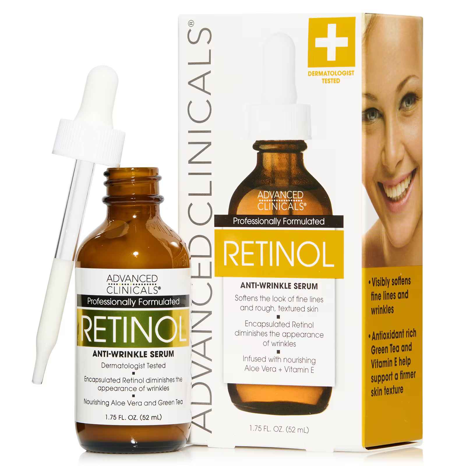 Advanced Clinicals, Retinol Anti-Wrinkle Serum, 1.75 fl oz (52 ml)
