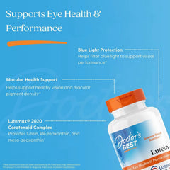 Doctor's Best, Lutein, Lutemax 2020, 20 mg, 180 Softgels