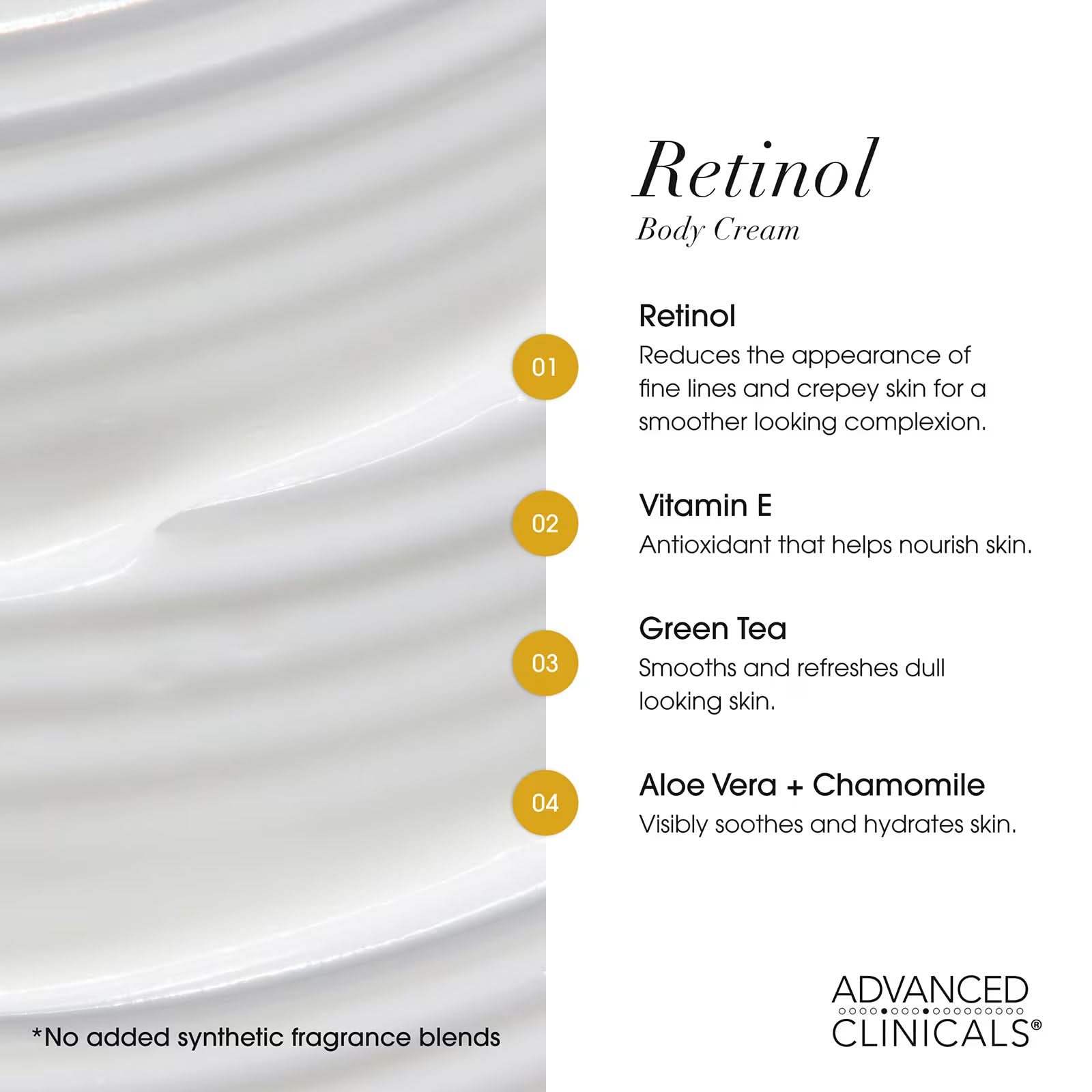 Advanced Clinicals, Retinol, Advanced Firming Cream, 16 oz (454 g)