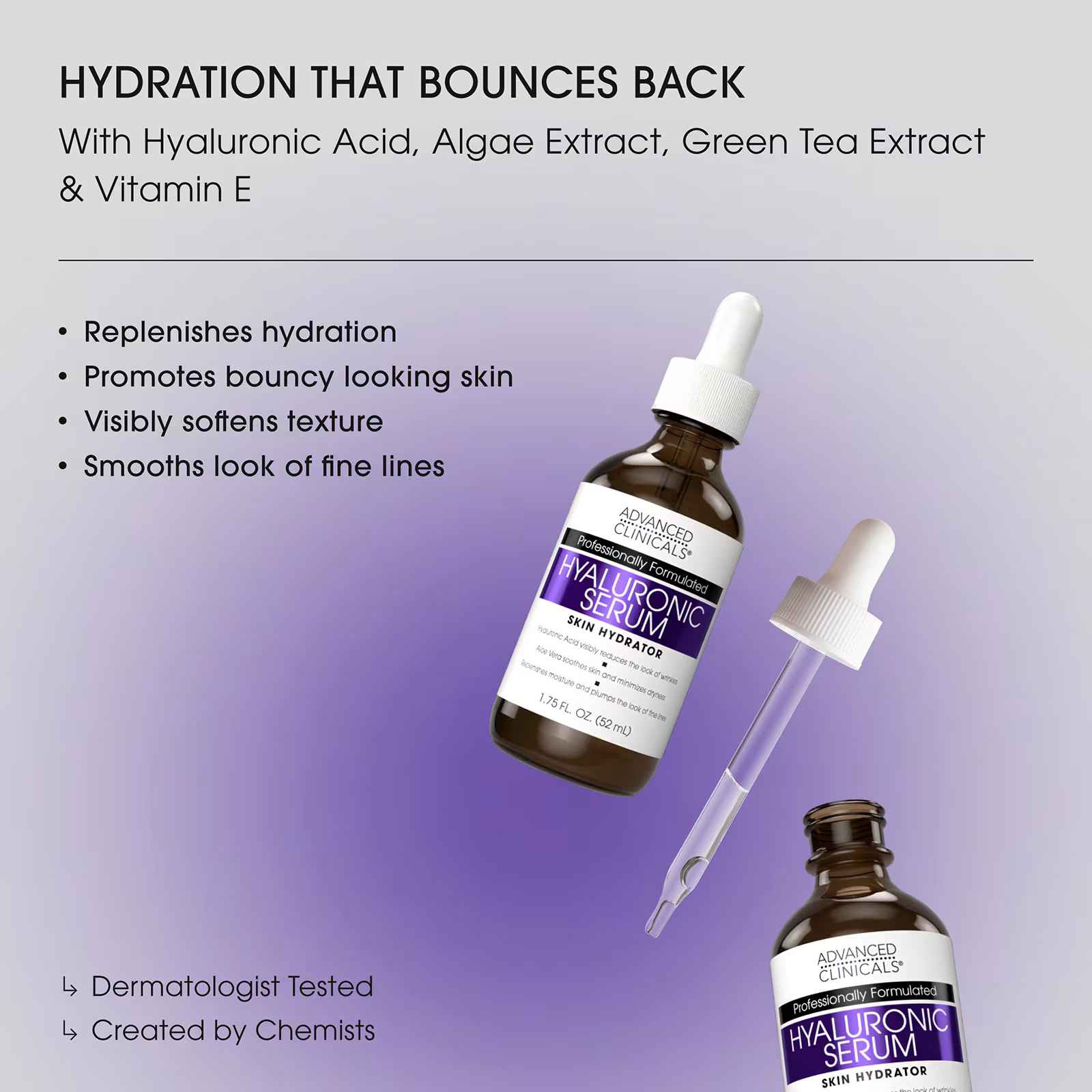 Advanced Clinicals, Hyaluronic Serum, 1.75 fl oz (52 ml)