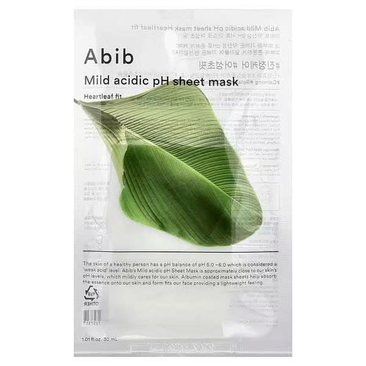 Abib, Mild Acidic pH Beauty Sheet Mask, Heartleaf Fit, 1 Mask, 1.01 fl oz (30 ml)