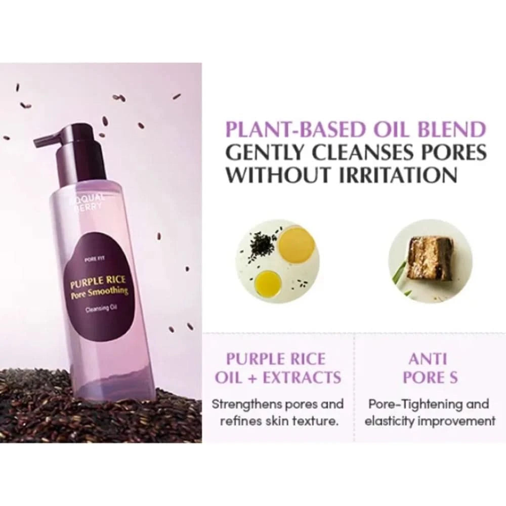 EQQUALBERRY - Purple Rice Pore Smoothing Cleansing Oil (200ml)