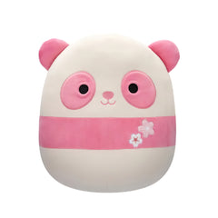 SQUISH Mallows Matlin Panda With Sakura Flowers Plush Toy Pink White 12