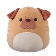 SQUISH Mallows Morton Shar Pei Medium Plush Toy Brown 12 inch