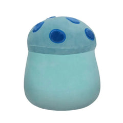 SQUISH Mallows Ankur Teal Mushroom With Blue Fuzzy Spots And Belly Plush Toy 12 Inch