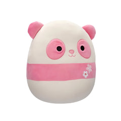 SQUISH Mallows Matlin Panda With Sakura Flowers Plush Toy Pink White 12