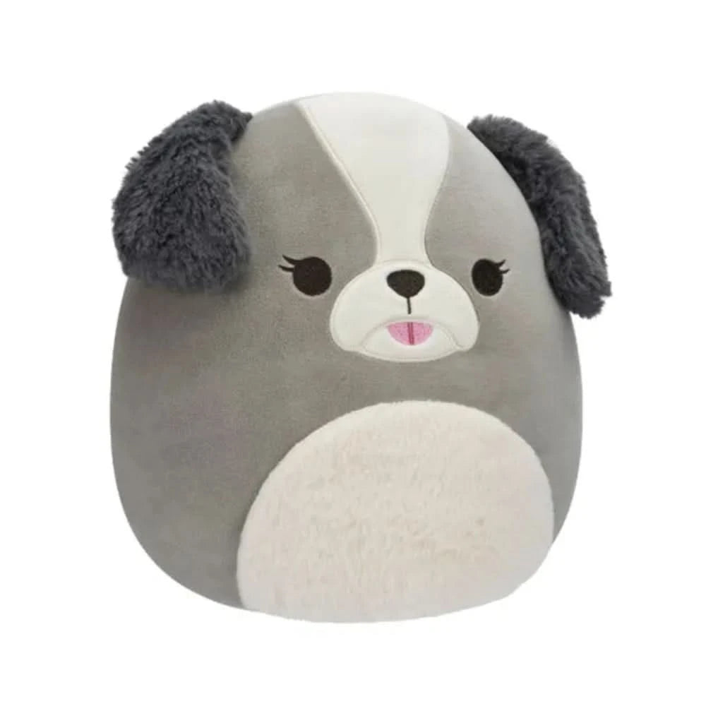 SQUISH Mallows Medium Plush Malu Grey Shih Tzu 12 Inch