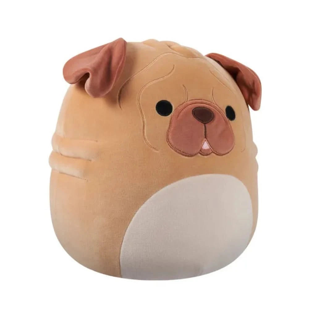 SQUISH Mallows Morton Shar Pei Medium Plush Toy Brown 12 inch