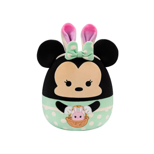 SQUISH Mallows Minnie In Green Dress With Bunny Ears Plush Toy 8 Inch