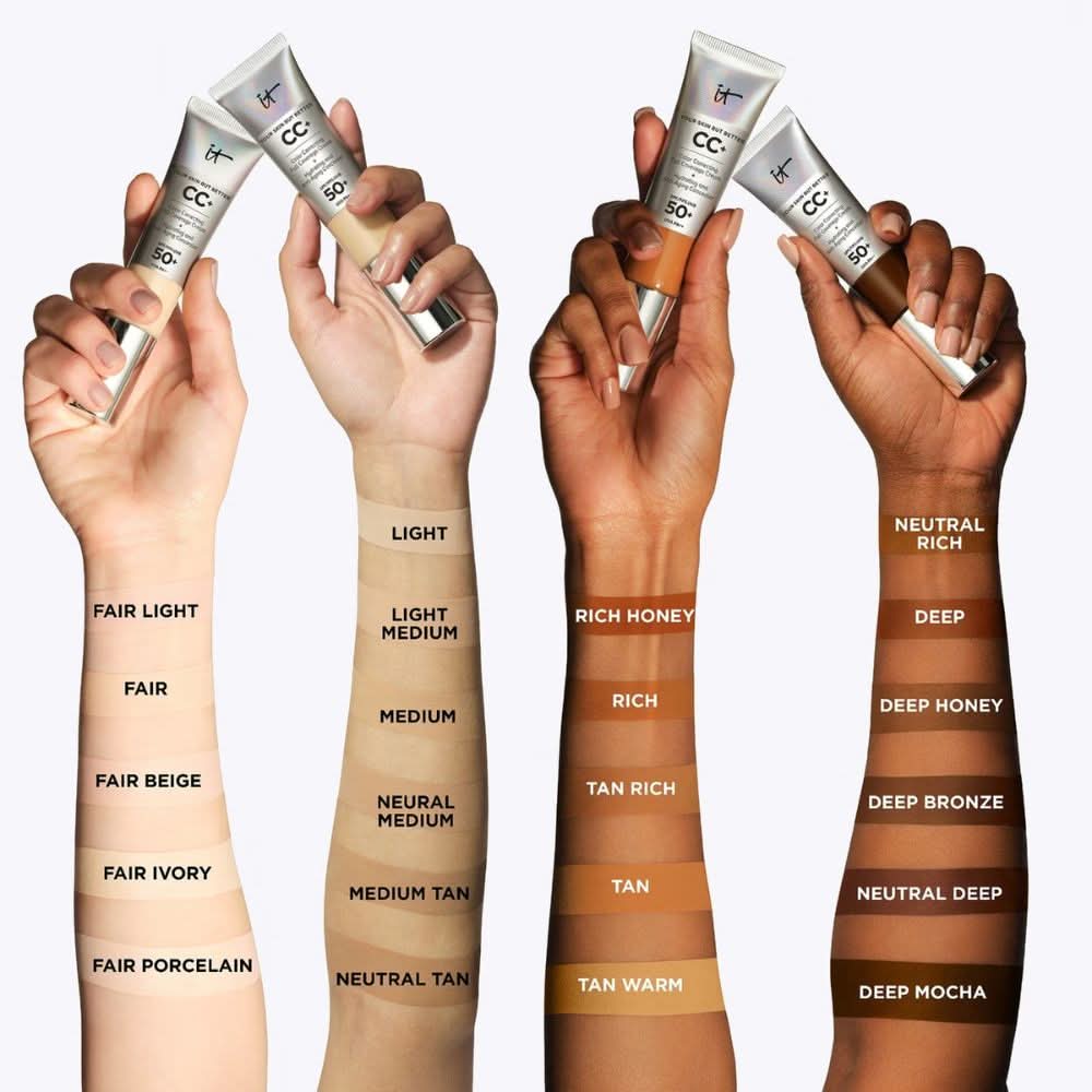 كريم IT Cosmetics Your Skin But Better CC+ مع عامل حماية من الشمس SPF50، 32 مل (درجات ألوان متنوعة)
