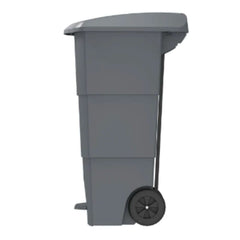 Cosmoplast Step-on Waste Bin with Pedal & Wheels 125L