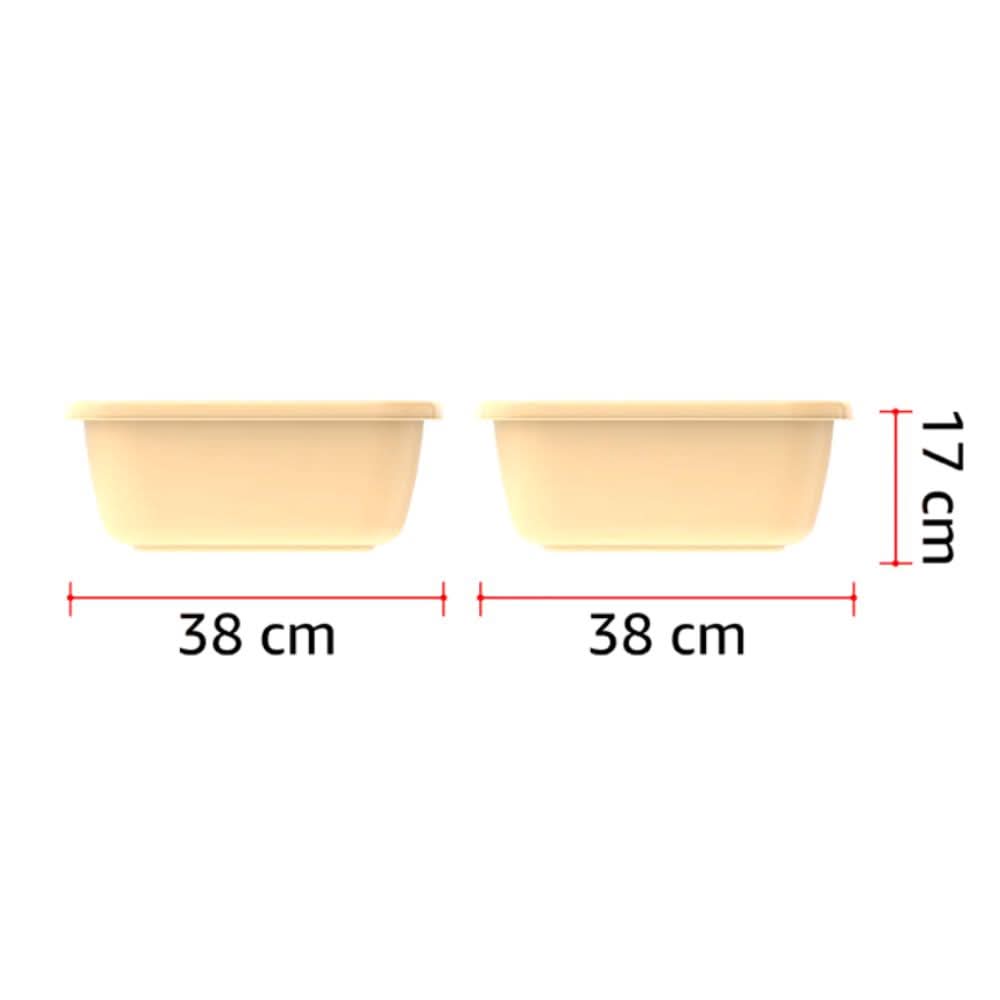 Cosmoplast Square Plastic Basin Tub 12L