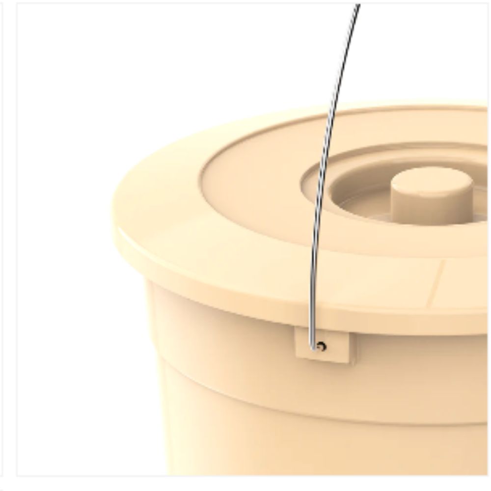 Cosmoplast EX 15L Round Plastic Bucket with Steel Handle