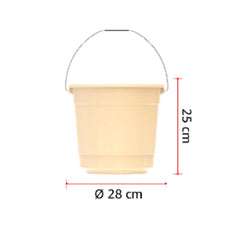 Cosmoplast EX 10L Round Plastic Bucket with Steel Handle