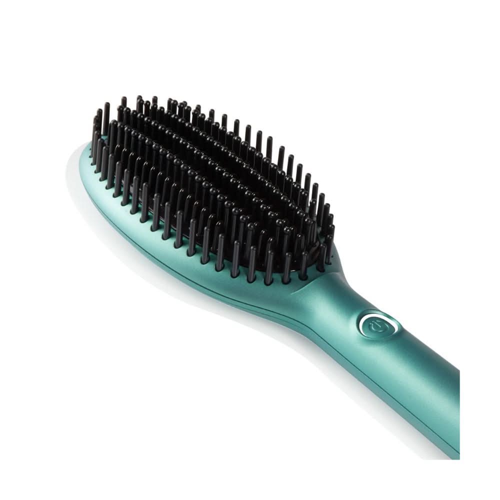فرشاة تصفيف الشعر الحرارية ghd Glide Smoothing Hot Brush، فرشاة فرد الشعر السيراميكية - لون اليشم الجذاب