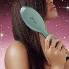 ghd Glide Smoothing Hot Brush for Hair Styling, Ceramic Hair Straightener Brush - Alluring Jade