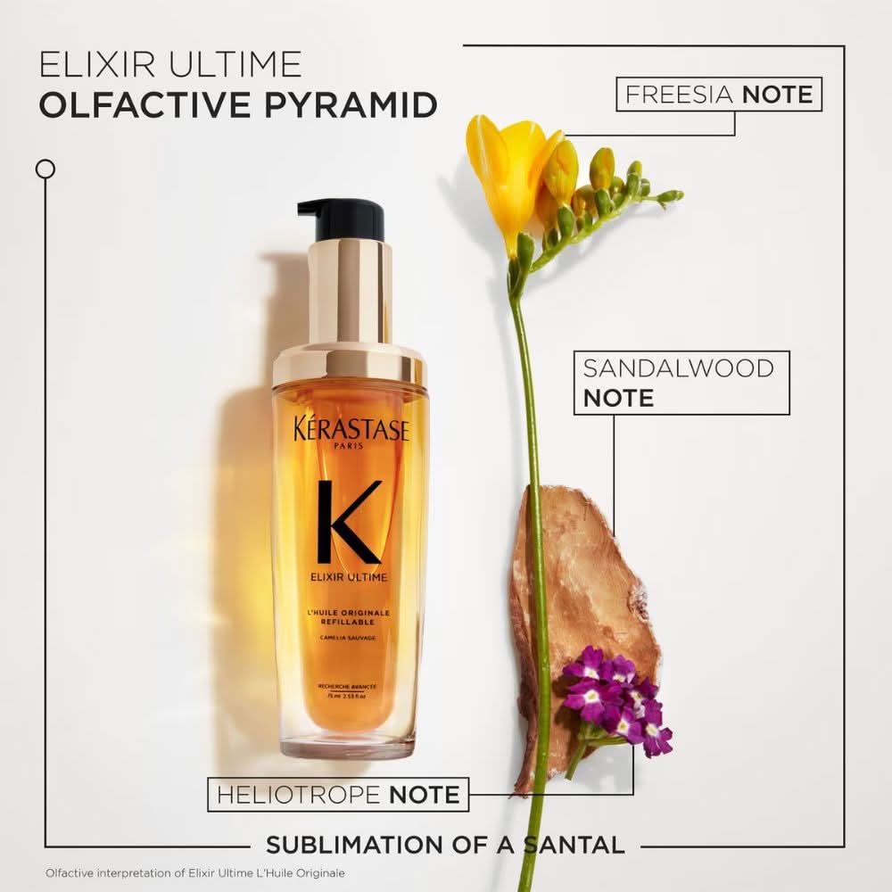 زيت الشعر الأصلي القابل لإعادة التعبئة من كيراستاس إليكسير ألتيم 75 مل