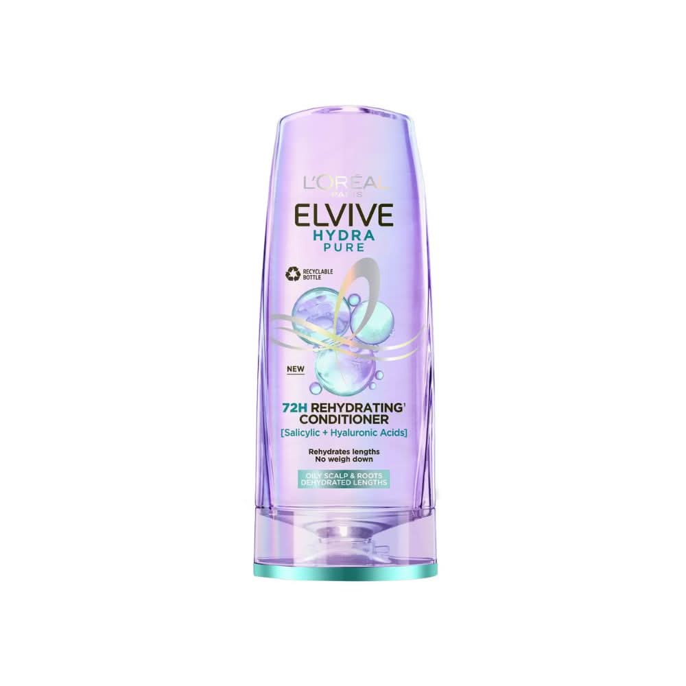 L'Orรฉal Paris Elvive Hydra Pure Scalp Serum, Shampoo and Conditioner Set for Oily Roots and Dehydrated Lengths