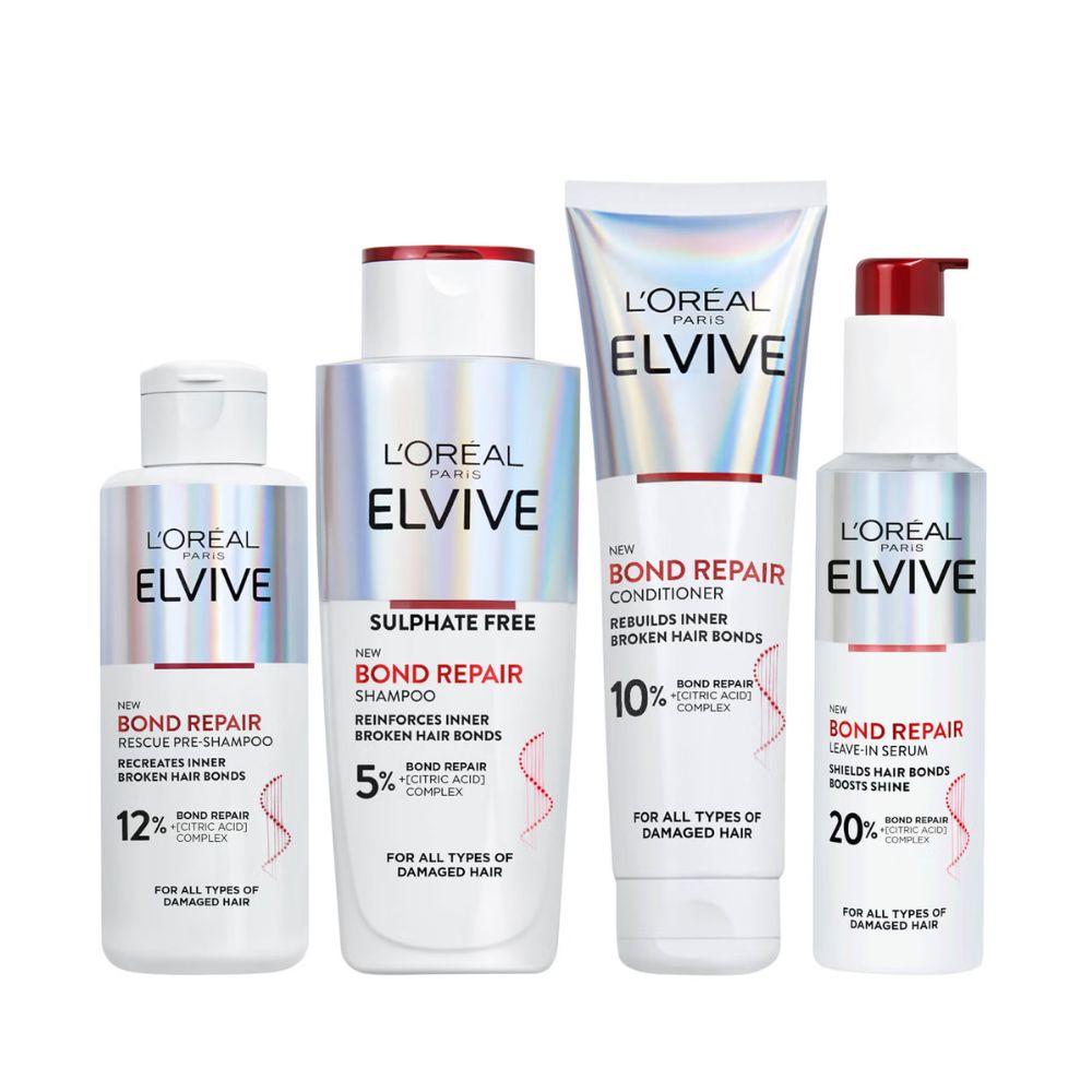 L'OrΓ©al Paris Elvive Bond Repair Full Routine Bundle for Damaged Hair