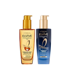 L'Orรฉal Paris Elvive Extraordinary Oil Nourished Hair Treatment Day and Night Routine Set for Dry Hair