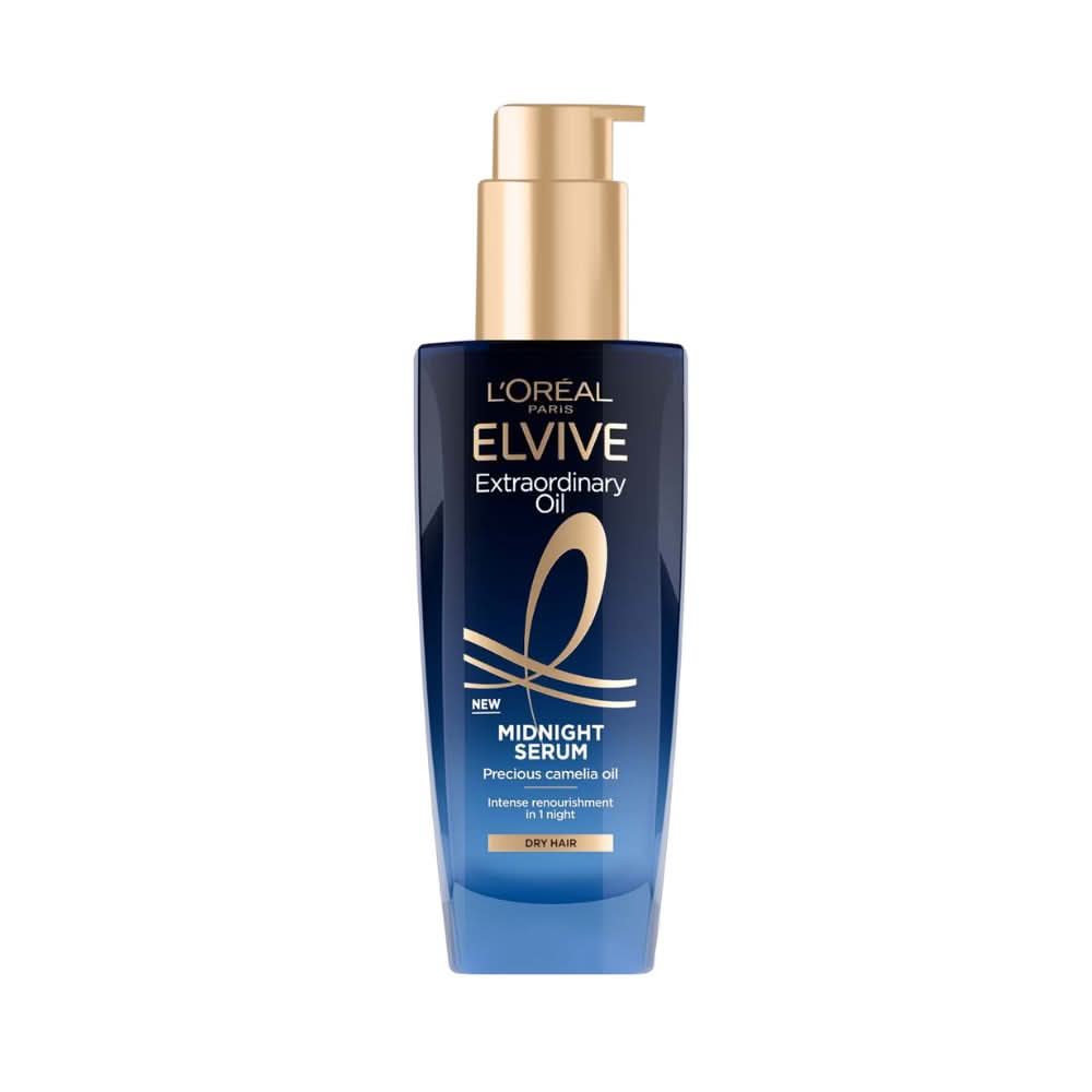 L'Orรฉal Paris Elvive Extraordinary Oil Nourished Hair Treatment Day and Night Routine Set for Dry Hair