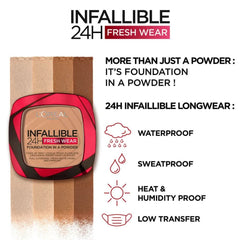 L'Orรฉal Paris Infaillible 24H Fresh Wear Foundation in a Powder 90g (Various Shades)