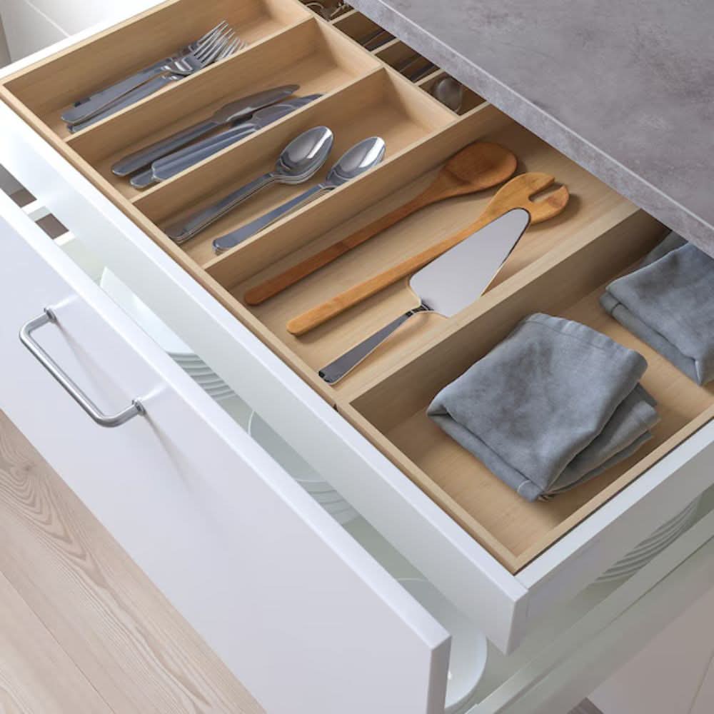 IKEA UPPDATERA صينية أدوات طعام/صينية أدوات، خيزران خفيف، 72x50 سم