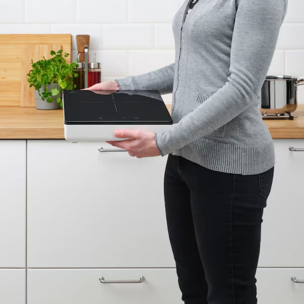IKEA TILLREDA موقد الحث المحمول، منطقة واحدة، أبيض