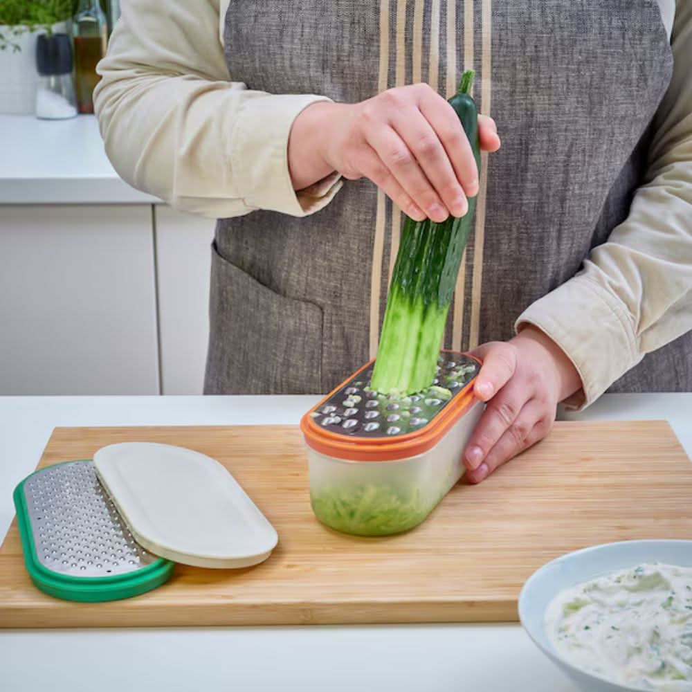 IKEA UPPFYLLD Grater with container, set of 4, mixed colours