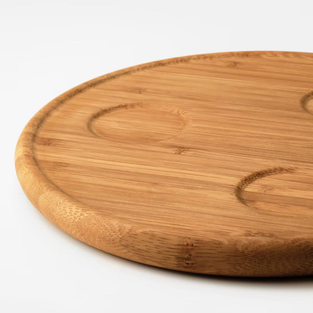 IKEA TRÅDTICKA Tray with 3 bowls, multicolour/bamboo