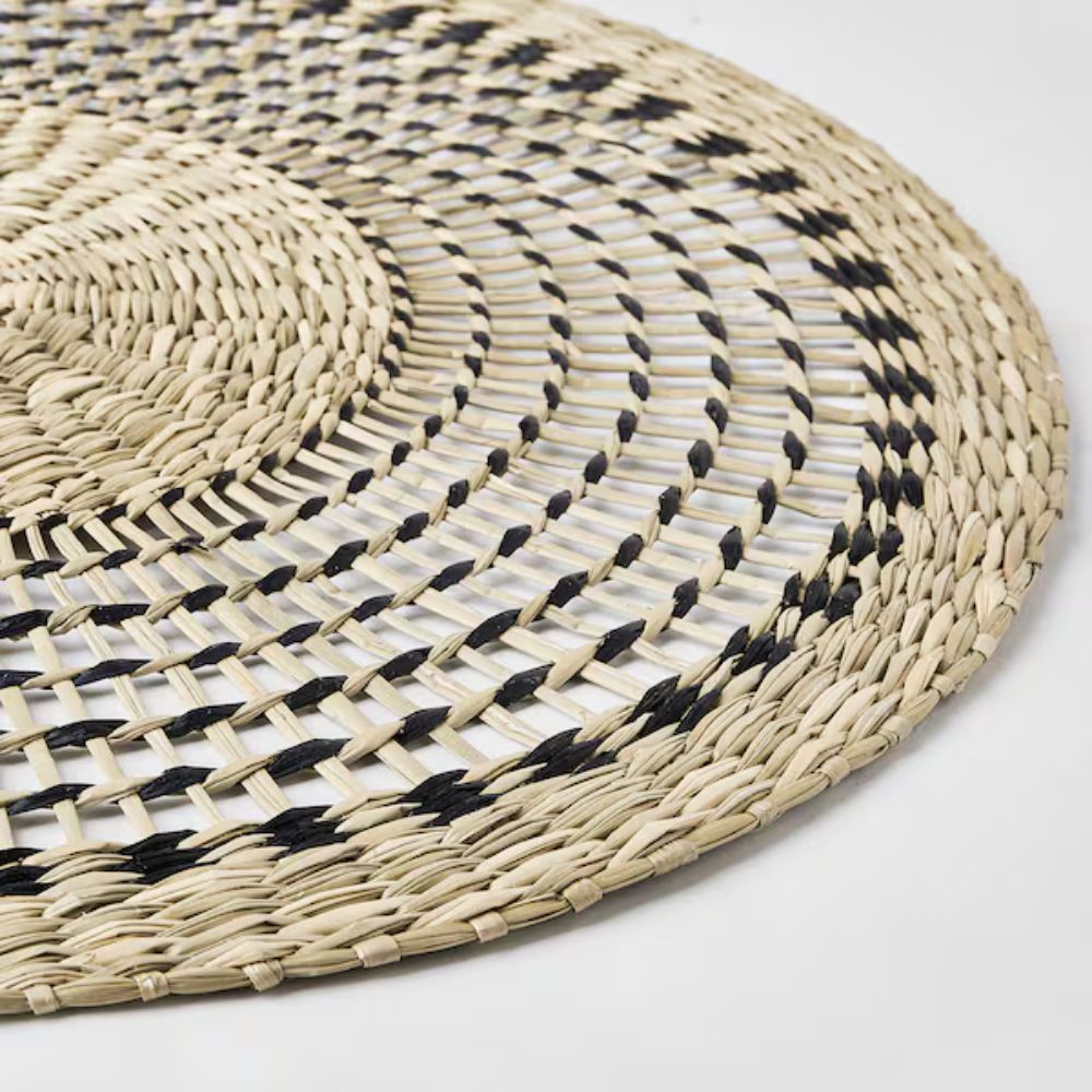 IKEA PENNFISK Place mat, natural/sedge handmade, 37 cm