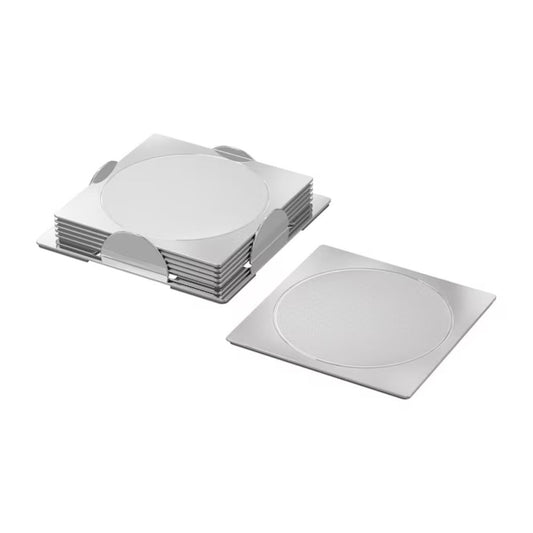 IKEA GROGGY Coaster, square/stainless steel, 8x8 cm