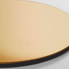 IKEA GLATTIS Coasters with holder, brass-colour, 8.5 cm