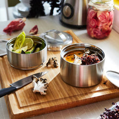 IKEA FÖRSKAFFA Insulated tiffin box, 2 tiers, stainless steel