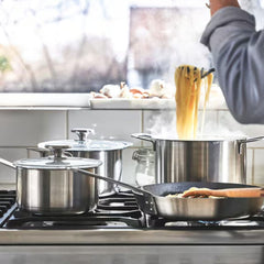 IKEA HEMKOMST 7-piece cookware set, stainless steel