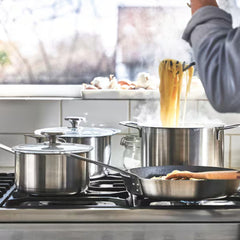 IKEA HEMKOMST 7-piece cookware set, stainless steel