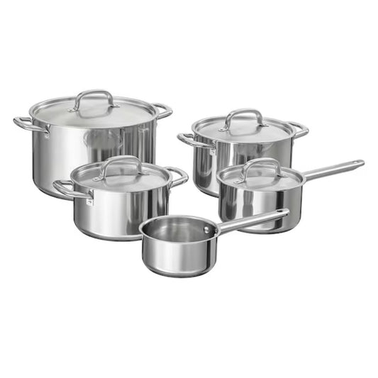 IKEA 365+ 9-piece cookware set, stainless steel