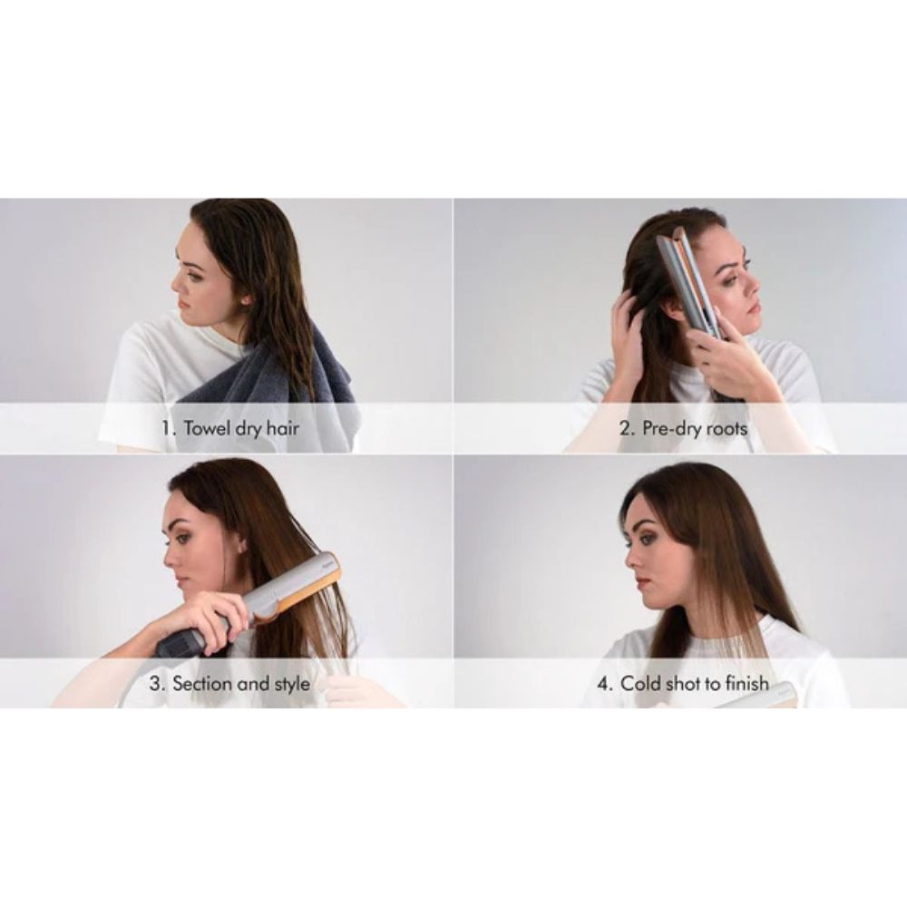 مكواة شعر دايسون إيرستريت - أحمر مخملي ذهبي