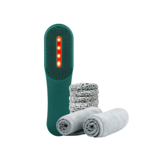 مجموعة فرشاة التنظيف LED من MAGNITONE London XO LightsOut، وأداة التنظيف، وقطعة قماش المسح