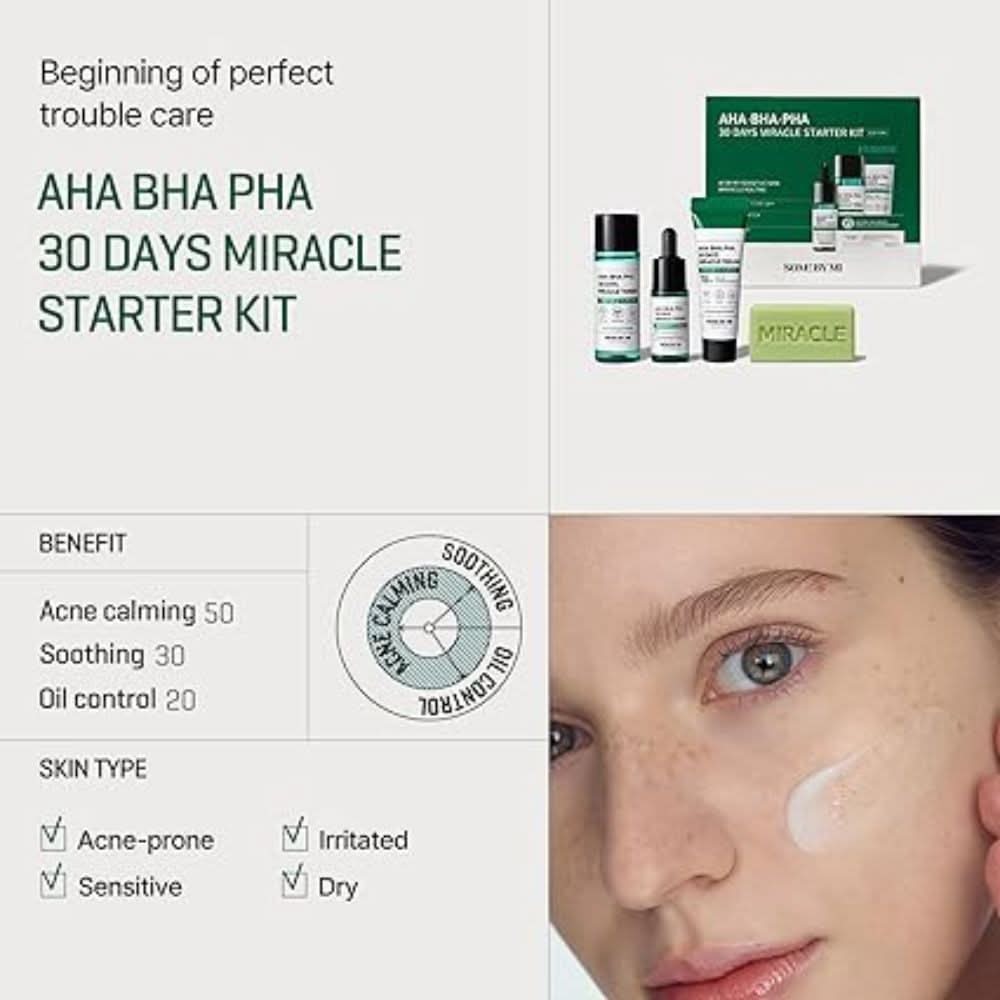 مجموعة محدودة من منتجات SOME BY MI - AHA، BHA، PHA، مجموعة بداية معجزة لمدة 30 يومًا