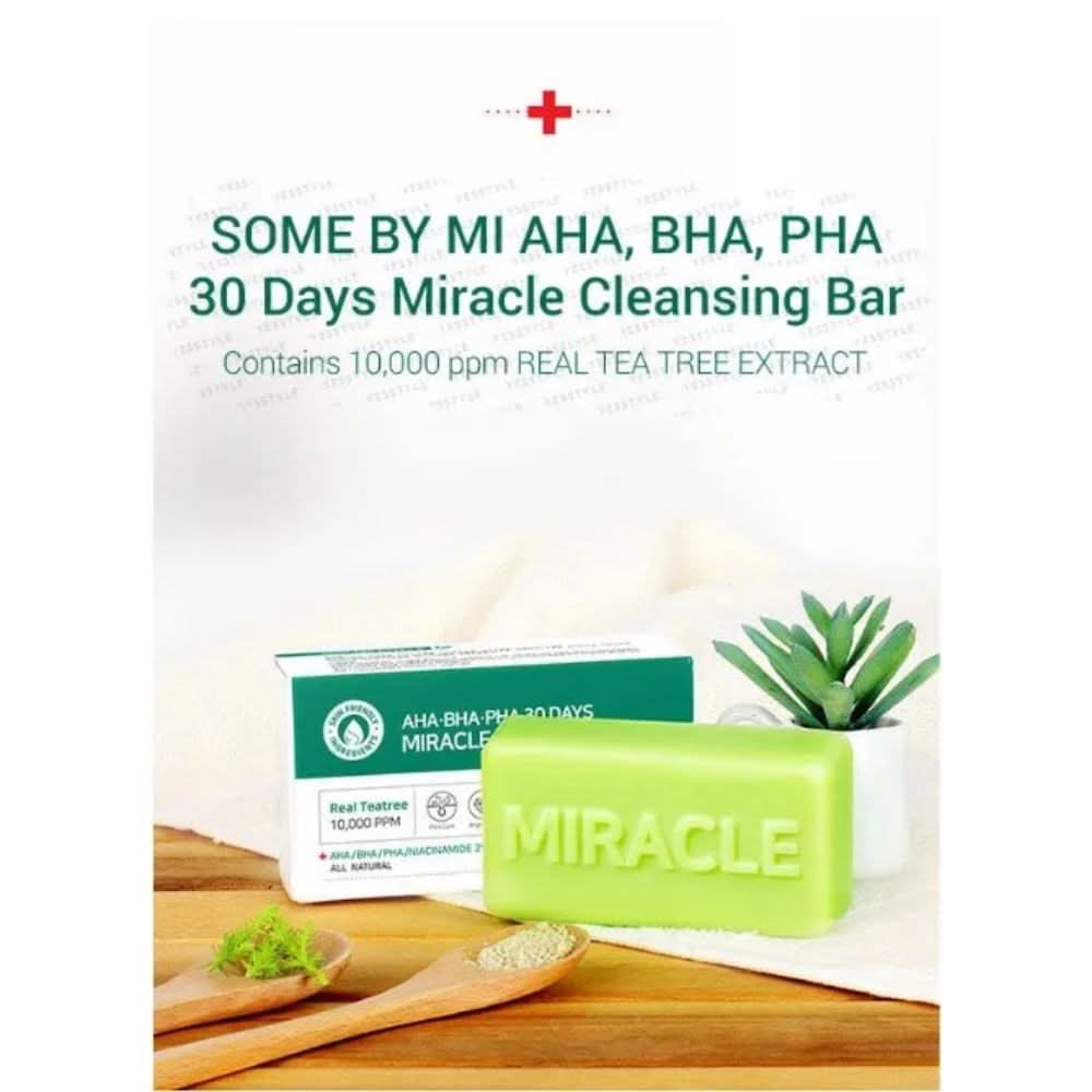 صابونة تنظيف معجزة من SOME BY MI - AHA، BHA، PHA، تدوم 30 يومًا، قطعة واحدة