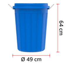 Cosmoplast Round Plastic Drum with Lid 80L