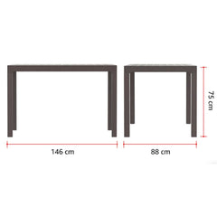Cosmoplast Cedargrain 6-seater Outdoor Dining Table