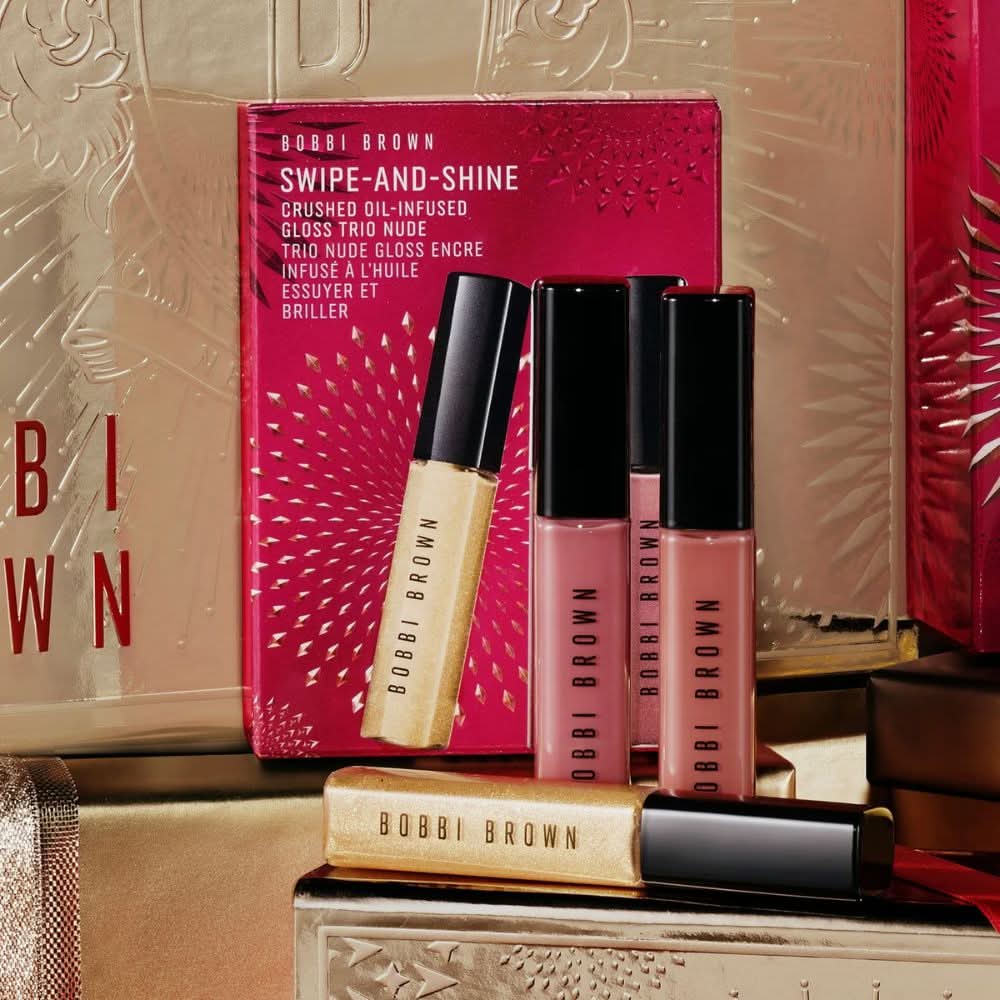Bobbi brown Swipe-and-Shine Crushed Oil-Infused Gloss Trio - Nude