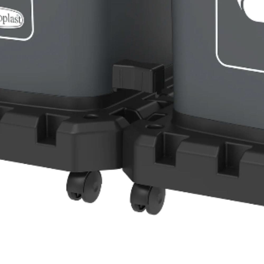 Cosmoplast Modular Recycle Bins with Swing Lids 46L x 3