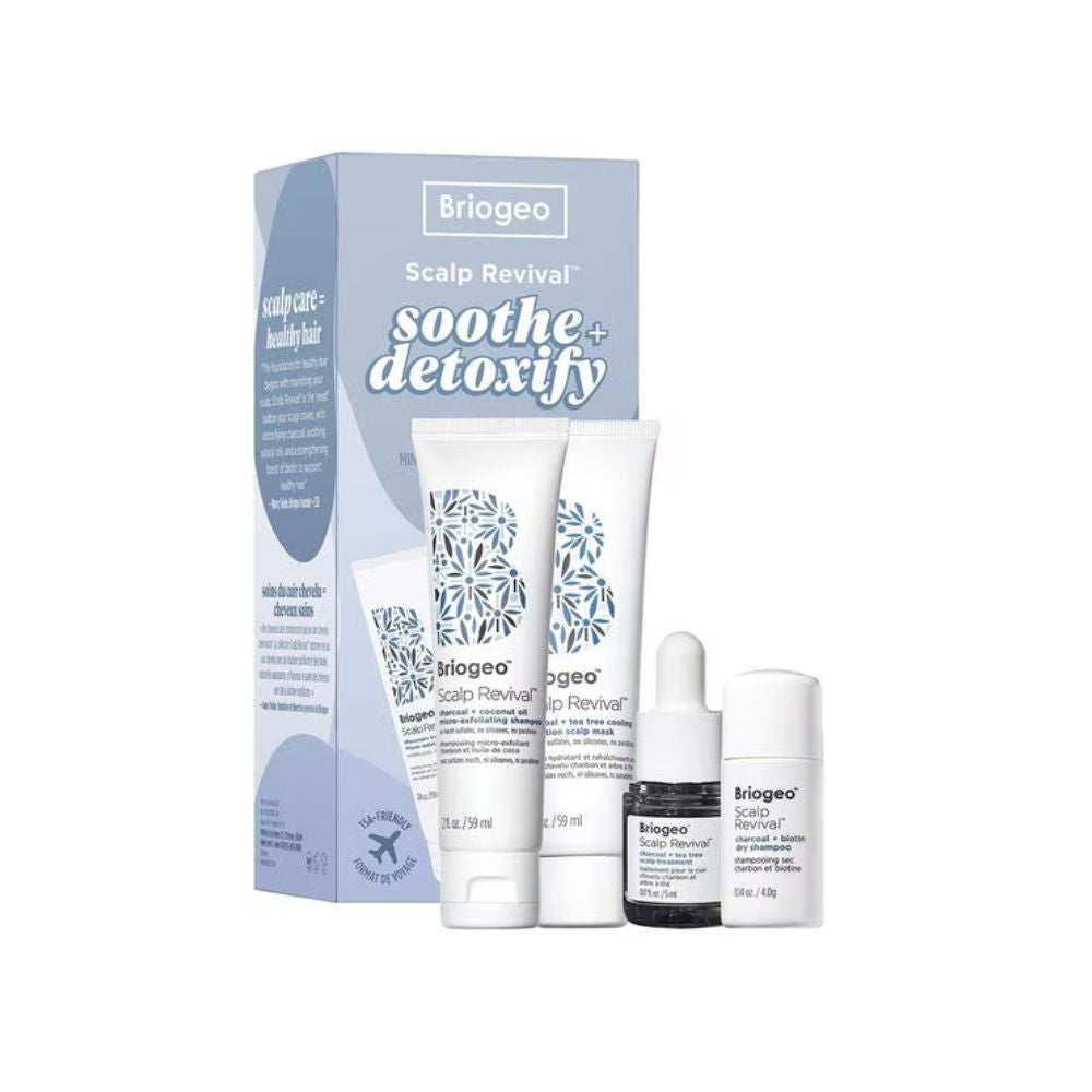 BRIOGEO Scalp Revivalβ’ Soothe + Detoxify Travel Set