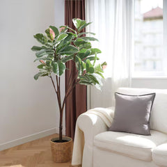 FEJKA Artificial potted plant, in/outdoor Rubber plant, 23 cm